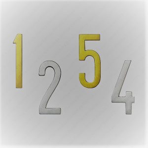 ALGARISMOS ALUMÍNIO DOURADO/CROMADO