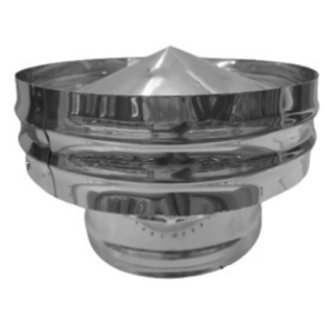 CHAPÉUS P/TUBO INOX 200X250MM C/TAPA VENTO