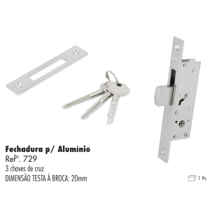 FECHADURA LÍNGUA CAIR 20MM REF.729