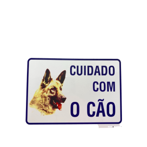 PLACAS "CUIDADO COM O CÃO" (CHAPA) 10X14CM