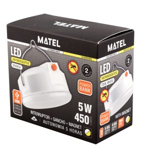 LANTERNA CAMPISMO LED 5W ANTI-MOSQUITO MATEL