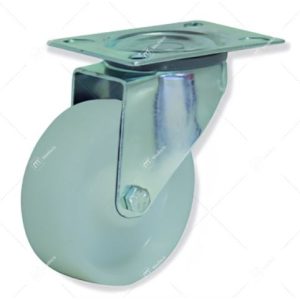 RODIZIO 80MM GIRATORIO NYLON BRANCO  34-090/4 GAYNER