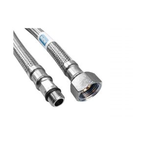 LIGAÇÃO AÇO MONOBLOCO 50CM FEMEA 3/8  (PAR)