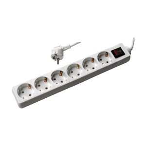 EXTENSÃO SEXTUPLA 5MT C/INTERRUPTOR C/TERRA C/CABO