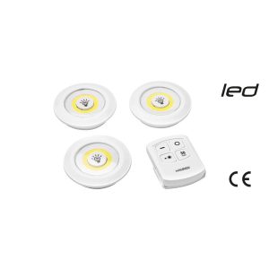 KIT 3 LUZES LED C/CONTROLO REMOTO