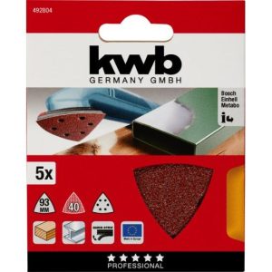 LIXA TRIANGULAR KWB FURADA 93MM GRAU 120 REF.49492812