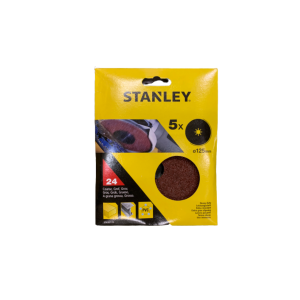 DISCOS LIXA STANLEY 125MM GRÃO-24