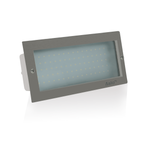 APLIQUE LED MURO EMBUTIR 8W INOX 5000K ASLO