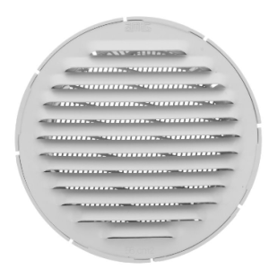 GRELHAS ALUMÍNIO VENTILADOR REDONDO 12CM BRANCO AMIG REF.24728