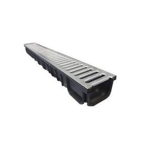 CANAL SANEAMENTO PPHD 13CM C/GRELHA GALVANIZADA 8.5CM FUNDO