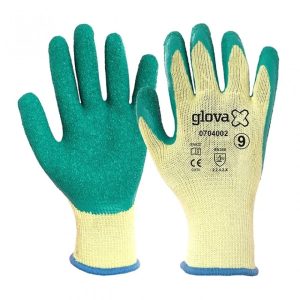 LUVAS LATEX VERDE C/SUPORTE ALGODÃO (JARDIM)