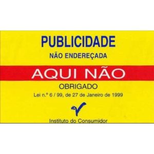 PUBLICIDADE AQUI NÃO AUTOCOLANTE  8X5CM
