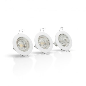 CONJUNTO 3 LÂMPADAS LED 6W C/ARO FIXO