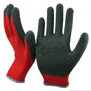 LUVAS NYLON ALGODAO C/LATEX AREADA (PRETA)