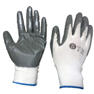 LUVAS NYLON POLIURETANO CINZA/BRANCO