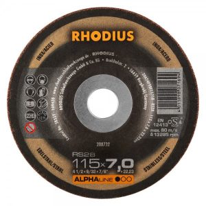 DISCO REBARBAR RHODIUS INOX 115X7MM RS28