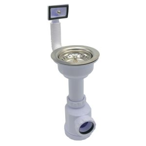 SIFÃO BANCA GORDURA  SIMPLES C/CESTA 115MM ANTI-INUNDAÇÃO