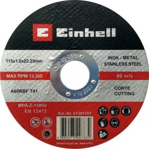 DISCOS C/INOX 115MM CX 10 UNIDADES REF:61301010 EINHELL