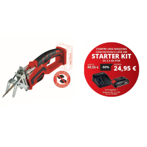 SERROTES A BATERIA GE-GS 18 LI SOLO (REF:3408220) + STARTER KIT 2.5AH (REF:4512097) EINHELL