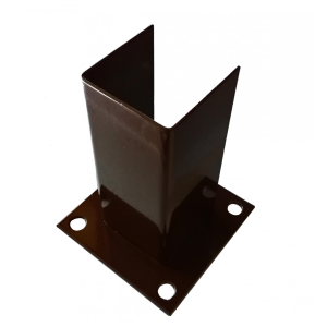 BASE METÁLICA POSTE TOP CASTANHO RAL 8014