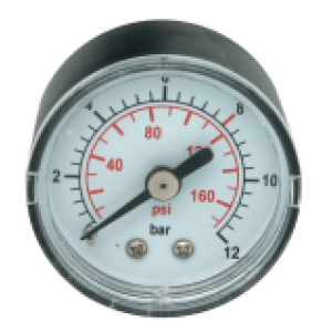 MANÓMETRO D40 POST 1/8 0-12 BAR (COMPRESSOR) REF.01MAN1840