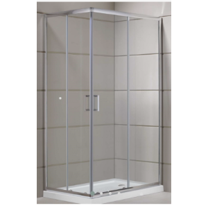 CABINES CHUVEIRO RETANG.PLUX 70CMX100 POL/CR VIDRO LISO