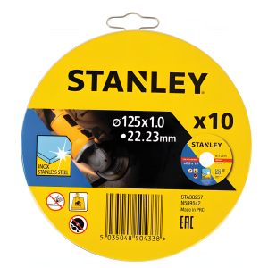 DISCO C/INOX 125MM CX.10UND. STANLEY REF.STA38257