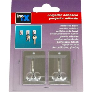 CABIDE INOX AUTOCOLANTE 2 UNIDADES