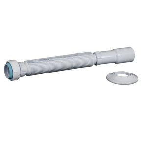 LIGAÇÃO FLEXÍVEL C/PORCA PLAST 11/4x40 TUBO BRANCO