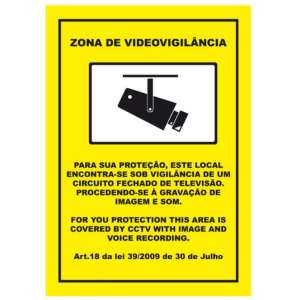 VINIS EM AUTOCOLANTE 10X15CM (CÂMERA VIGILÂNCIA)