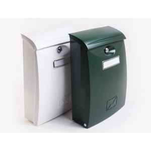 CAIXAS CORREIO 27 PLASTICO BRANCO/VERDE  270X380MM TEICOCIL