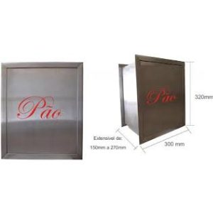 CAIXA DE PÃO EXTENSÍVEL INOX