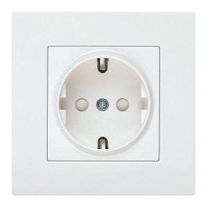 CENTRO SCHUKO C/OBTURADOR TBR BRANCO