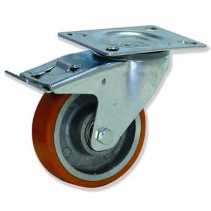 RODÍZIO GIRATÓRIO 125MM C/TRAVÃO (NYLON/POLIUR) GAYNER MP64-NPL4-FD