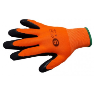 LUVAS MICRO ESPUMA PRETO/LARANJA