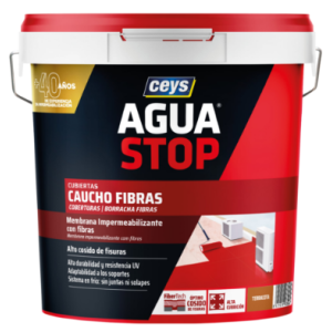 AGUASTOP BORRACHA ACRILICA 20LT FIBRAS CEYS