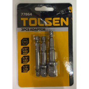 ADAPTADORES CHAVE CAIXA TOLSEN 3PCS REF.77864