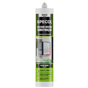 SILICONE NEUTRO CLASSIC PECFIX 300ML BRANCO/TRANSPARENTE