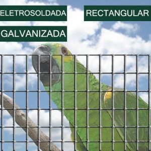 REDE ELETROSOLDADA GALVANISADA RETANGULAR 76X13X2.45MM 61CM ALTURA