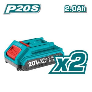 LOTE 2 BATERÍAS 20V 2AH TOTAL REF.TFBLI2001