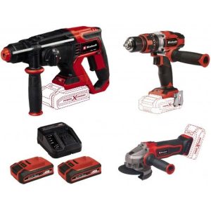 KIT FERRAMENTAS A BATERIA TE-TK 18/3 LI +2 BERBEQUIM+ REBARBADORA+ MARTELO PERFURADOR EINHELL REF.4257242