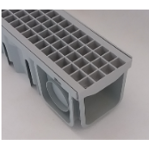 CANAL SANEAMENTO PPHD 13CM C/GRELHA CINZA/PRETO 12CM ALTURA