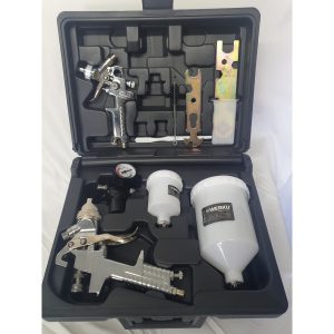 PISTOLAS PINTURA CONJUNTO 2UNID. 125ML-600ML C/MALA