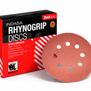 DISCO LIXA ORBITAL C/VELCRO 125MM RED LINE