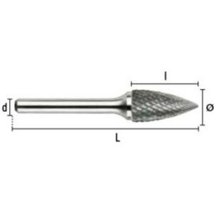 FRESA INOX FORM-B 10X19X65 PERNO 6MM HEPYC-3202 ZYAS