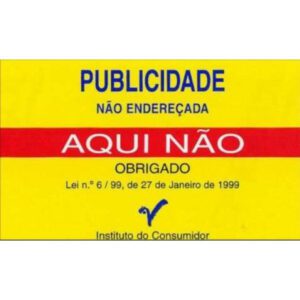 PUBLICIDADE AQUI NÃO AUTOCOLANTE 8X5CM