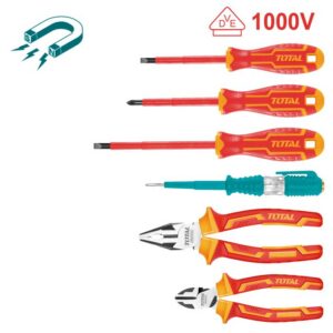 CONJUNTO DE FERRAMENTAS DE ELETRICISTA TOTAL