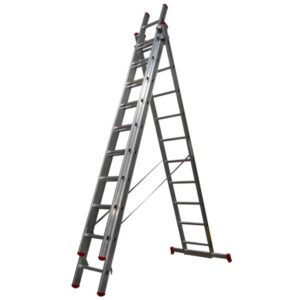 ESCADA 5+5+5 ALUMÍNIO DEGRAU QUADRADO PROFISSIONAL