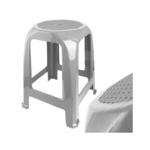 BANCO MULTIUSOS CINZA 26X26X47CM PLÁSTICO