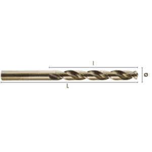BROCAS HSS COB 5% (OURO) 8MM INOX HEPYC-1105-DIN338 N-135º